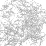 100/300pcs Stainless Steel Earring Hooks DIY Silver Ear Findings Clasps