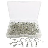 100/300pcs Stainless Steel Earring Hooks DIY Silver Ear Findings Clasps