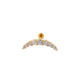 16G Flower Leaf CZ Zircon Labret Piercing Daith Tragus Earrings