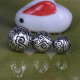 100% 3D 999 Silver Jewelry Beads Hard Pure Silver Lucky Symbol Beads DIY Jewelry