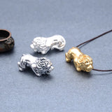 3D 999 Silver Lion Beads Powerful Hard Silver Good Luck DIY Jewelry Findings