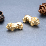 3D 999 Silver Lion Beads Powerful Hard Silver Good Luck DIY Jewelry Findings