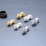 3D 999 Silver Lion Beads Powerful Hard Silver Good Luck DIY Jewelry Findings