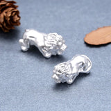 3D 999 Silver Lion Beads Powerful Hard Silver Good Luck DIY Jewelry Findings