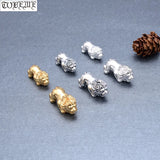 3D 999 Silver Lion Beads Powerful Hard Silver Good Luck DIY Jewelry Findings