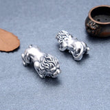 3D 999 Silver Lion Beads Powerful Hard Silver Good Luck DIY Jewelry Findings