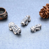 Vintage Pure Silver Pixiu Beads Fengshui Animal Jewelry