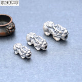 Vintage Pure Silver Pixiu Beads Fengshui Animal Jewelry