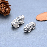 Vintage Pure Silver Pixiu Beads Fengshui Animal Jewelry