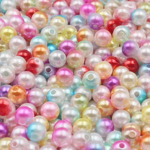 100-500Pcs Round Beads Lmitation Pearls Straigh Hole DIY Decoration