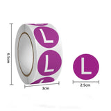 100/500pcs 1inch Clothes Size Labels Round Self-adhesive Stickers