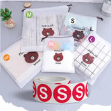 100/500pcs 1inch Clothes Size Labels Round Self-adhesive Stickers