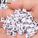 6mm Acrylic Letter Beads Square Mix for Jewelry Making DIY