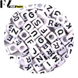 6mm Acrylic Letter Beads Square Mix for Jewelry Making DIY