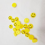 DIY Acrylic Round Yellow Smile Face Beads 100-500pcs 8-20mm