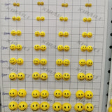 DIY Acrylic Round Yellow Smile Face Beads 100-500pcs 8-20mm