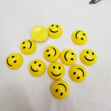 DIY Acrylic Round Yellow Smile Face Beads 100-500pcs 8-20mm