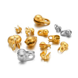 Stainless Steel Ball Crimps Beads Chain End Clasps for DIY Jewelry