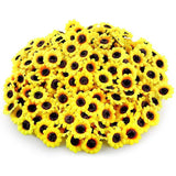 100/50pcs 4.5cm Sunflower Daisy Artificial Flower Heads DIY Decor