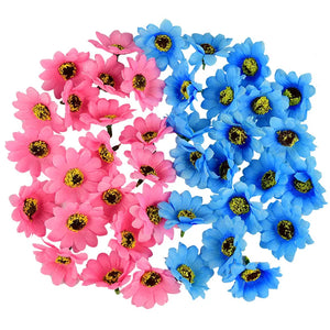 100/50pcs 4.5cm Sunflower Daisy Artificial Flower Heads DIY Decor