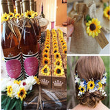 100/50pcs 4.5cm Sunflower Daisy Artificial Flower Heads DIY Decor