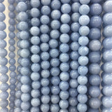 Angelite Natural Stone Loose Beads Set - 6/8/10mm