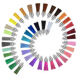 100/60pcs Leather Tassel Pendants Jewelry Fiber Fringe Faux Suede Tassel