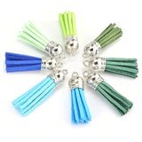 100/60pcs Leather Tassel Pendants Jewelry Fiber Fringe Faux Suede Tassel
