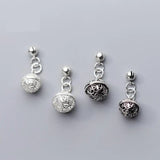 925 Thai Silver Bell Palace Hollow Bracelet Pendant DIY Jewelry Making Supplies