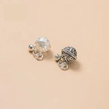 925 Thai Silver Bell Palace Hollow Bracelet Pendant DIY Jewelry Making Supplies