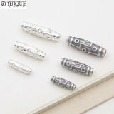 925 Silver 9 Eyes DZI Beads Thai Silver Tibetan Nine Eyes DZI Beads