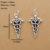 925 Silver Angel's Scepter DIY Bracelet Charm Pendant
