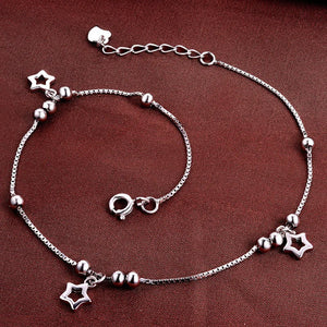 925 Silver Anklet Woman Pendant Summer Style