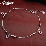 925 Silver Anklet Woman Pendant Summer Style