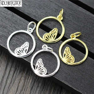 925 Silver Butterfly Charm DIY Bracelet Charms Jewelry Findings