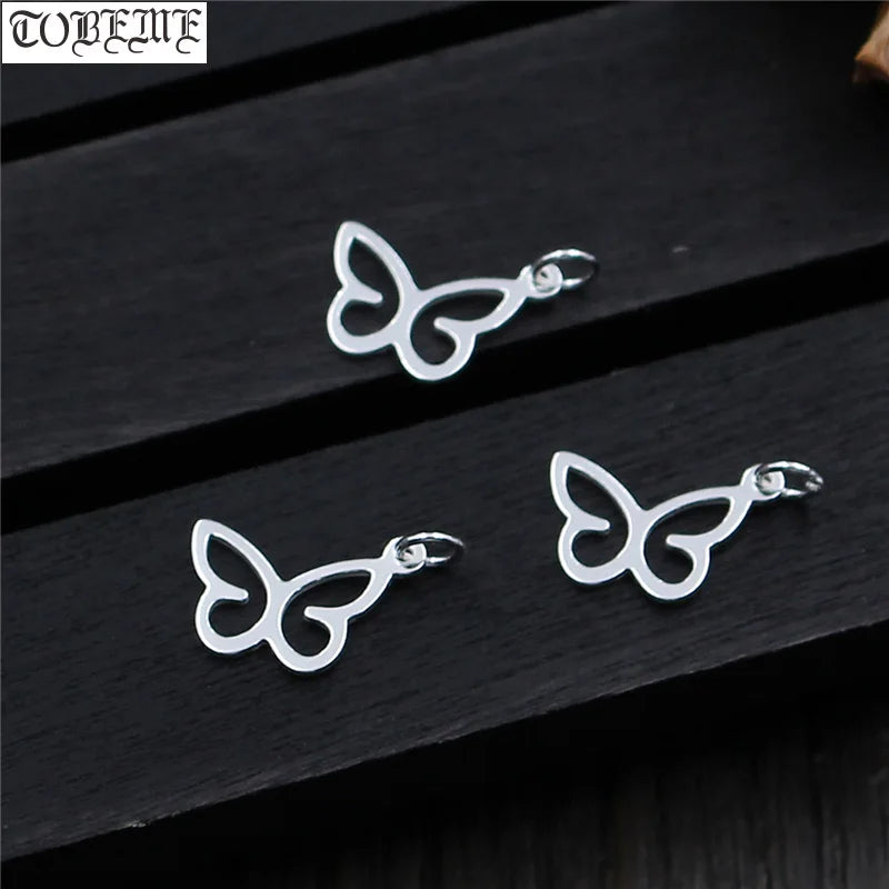 925 Silver Butterfly Charm DIY Bracelet Jewelry Findings