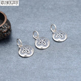 925 Silver Four-leaf Clover Small Pendant Charm for Bracelet DIY