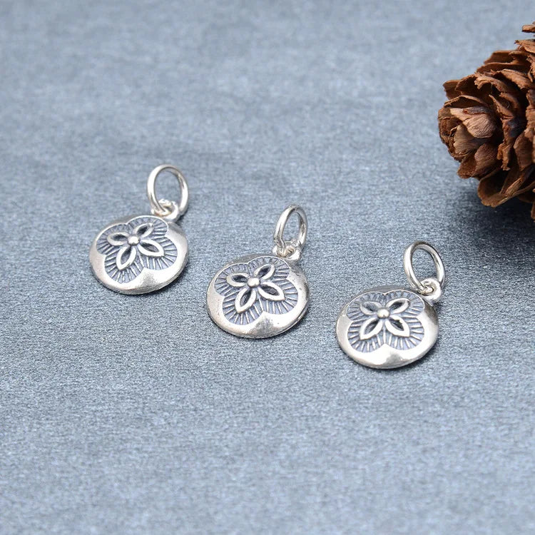 925 Silver Four-leaf Clover Small Pendant Charm for Bracelet DIY