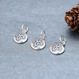 925 Silver Four-leaf Clover Small Pendant Charm for Bracelet DIY