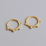 925 Silver Circle Steering Wheel Rudder Hoop Earrings
