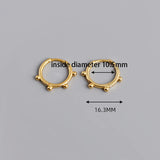 925 Silver Circle Steering Wheel Rudder Hoop Earrings