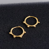925 Silver Circle Steering Wheel Rudder Hoop Earrings