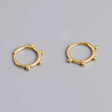 925 Silver Circle Steering Wheel Rudder Hoop Earrings