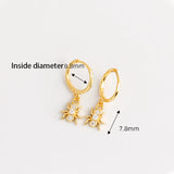 925 Silver Circle Rings Spider Pendant Hoop Earring