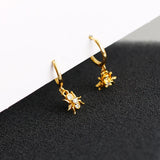 925 Silver Circle Rings Spider Pendant Hoop Earring