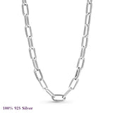 925 Silver Anchor Chain Pansy Flower Pendant Necklace for Women
