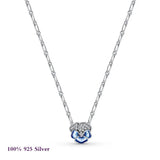925 Silver Anchor Chain Pansy Flower Pendant Necklace for Women