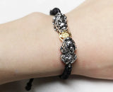 925 Silver Double Wealth Pixiu Bracelet Fengshui Lucky Pixiu Beads Bracelet