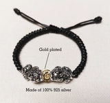 925 Silver Double Wealth Pixiu Bracelet Fengshui Lucky Pixiu Beads Bracelet