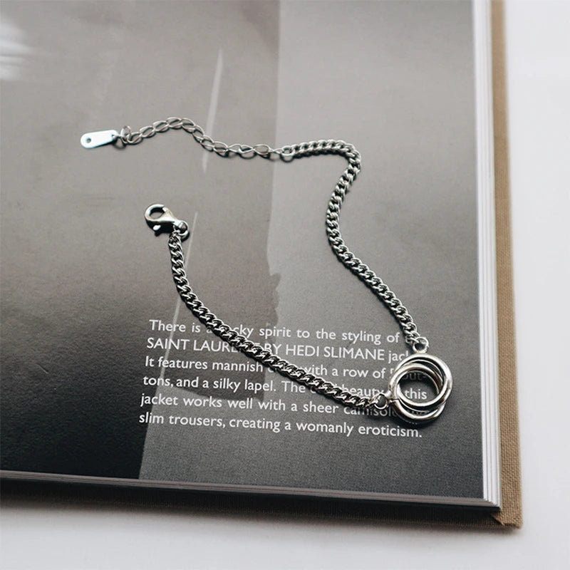 925 Silver Vintage Link Bracelet for Women